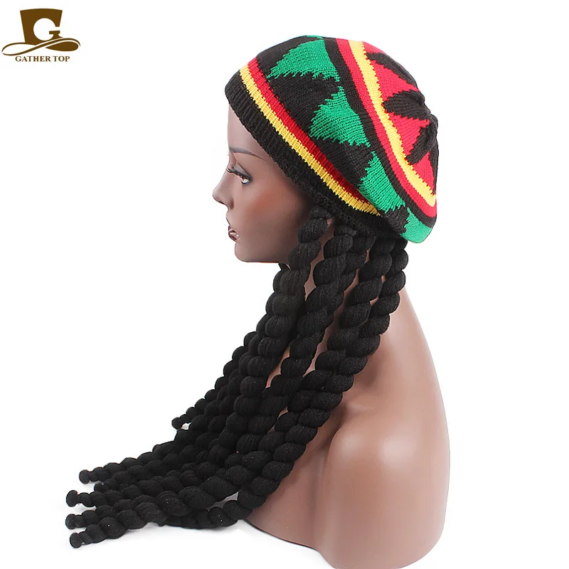 Маскарадный костюм для вечеринки, берет в стиле хиппи, дреды, парик ...