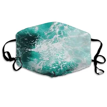 

Mouth Mask Sea Water Print Masks - Breathable Adjustable Windproof Mouth-Muffle, Camping Running for Women and Men