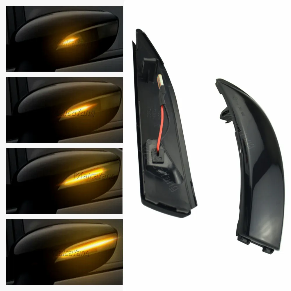 

2PCS Car LED Dynamic Turn Signal Light Side Wing Rearview Mirror Blinker Repeater Light for Ford for Fiesta MK7 B-MAX 2008-2018