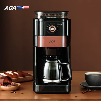 

Drip Coffee Maker American Coffee Machine Fully Automatic Grinding Beans Soy Flour Dual-use Espresso Maker for Household Office