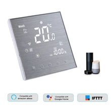 WiFi Smart Touch термостат контроль температуры Лер для воды/электрический подогрев пола воды/газовый котел ЖК-дисплей Голосовое управление