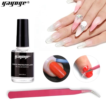 

YAYOGE 15ml Cuticle Protection latex Set easy-peel Nail Skin Care Cream Protected Glue Easy Clean gel polish barrier Nail Polish