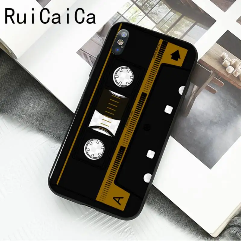 Винтажная магнитная лента RuiCaiCa кассета чехол для телефона iPhone 12 8 7 6 6S Plus X XS MAX 5 5S SE