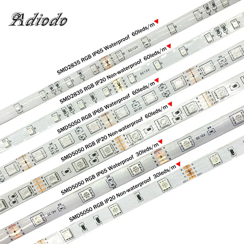 12V светодиодные ленты SMD 2835/5050 RGB светодиодный светильник гибкий стены/садовый Декор Светильник Инж