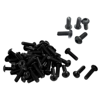 

100Pcs M5X20mm/M5X8mm Button Head Hex Socket Cap Screw Bolt Black