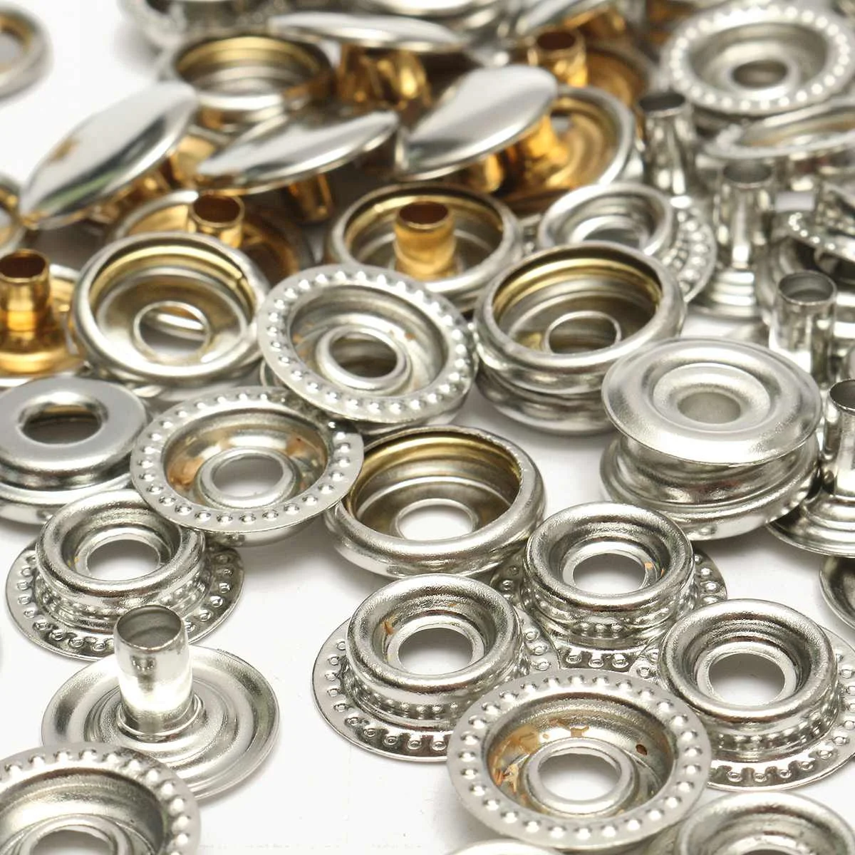 80Pcs Stainless Steel Snap Buttons Set Marine Grade Snap Fastener Stud Cap Socket