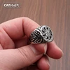 Punk 316L Stainless Steel Vikings Slavic Wheel Amulet Ring Scandinavian Runic Vikings Rings  Jewelry 5