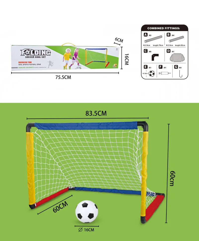

Children Football Gate Frame Indoor Outdoor Mini Disassembly China Mobile Portable Parent And Child Activity Simplicity Folding