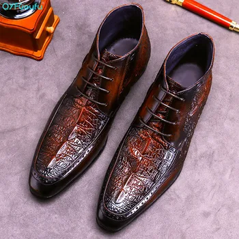 

QYFCIOUFU 2020 Genuine Cow Leather Chelsea Boots Men Leather Shoes Men Ankle Boots Fashion Brand Mens Low Boot Male Footwear