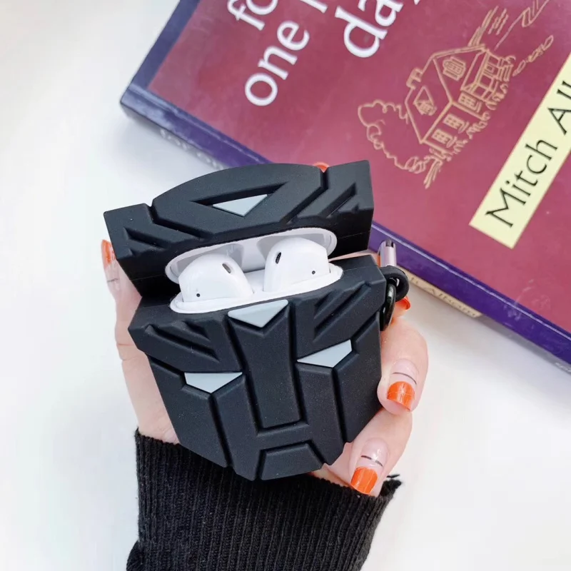

NEW 3D Transformers silicone protective case For AirPods Wireless Earphone Charging case for Air Pods Bluetooth Anti-fall cover