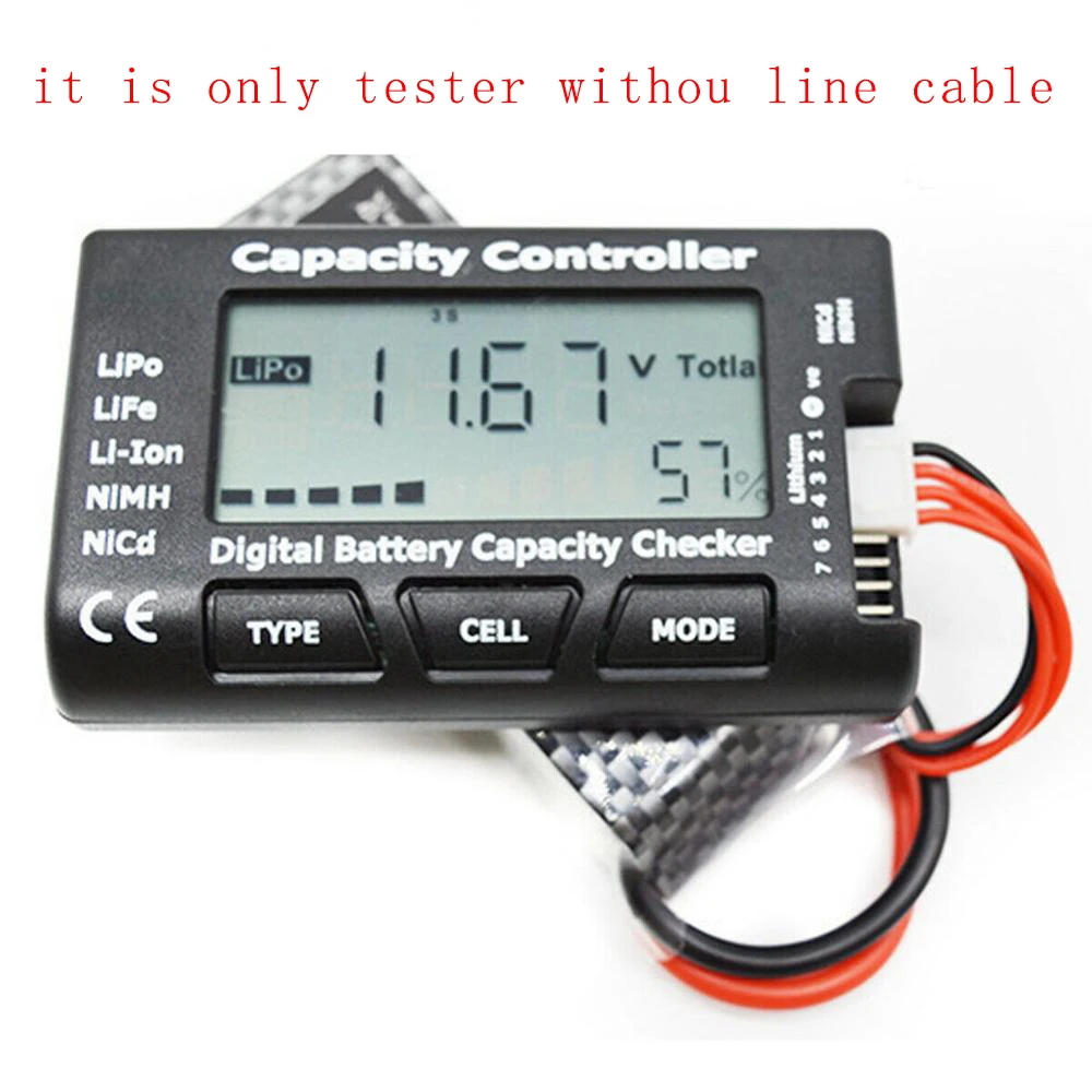 7 Digital Battery Voltage Tester Checker LiPo LiFe Li-ion Nicd NiMH Battery Voltage Tester Checking Capacity Controller 6