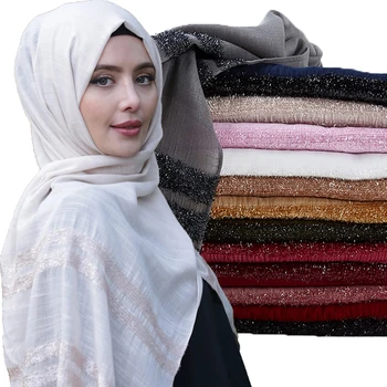 

Plain scarf hijab solid Fringed shawls glitter muslim long head wrap turbans scarves/scarf 10PC/LOT