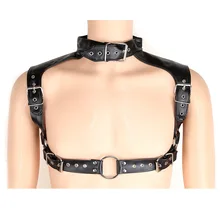 Мужские ПУ кожаные ремни безопасности жилет Секс Связывание Фетиш Ограничения сексуальное Эротическое белье одежда боди жгут для мужчин гей