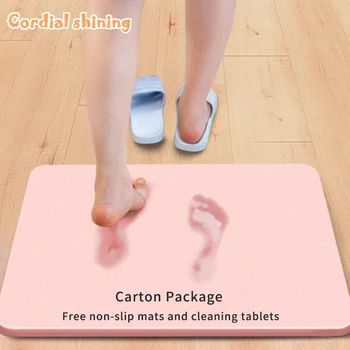 

Cordial Shining Bathroom Non-slip Mat Absorb Water Non-slip Natural Easy To Clean Quick Dry Home Diatomite Mat