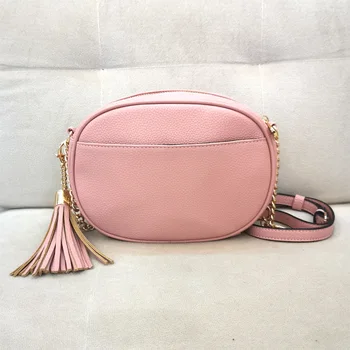 

Fashion Tassel PU Leather Women Messenger Bag Casual Circular Small Chain Lady Shoulder Crossbody Bag High Quality
