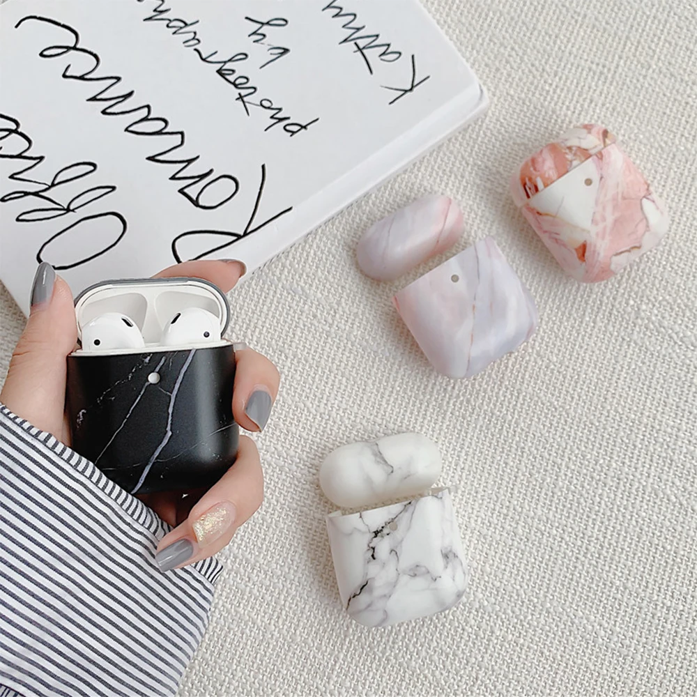 

Marble Earphone Case For Apple Airpods 1 2 Bluetooth Earphone Charge Case Protective Case Skin Accessories For Apple Air Pods