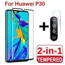 2 в 1 закаленное стекло для huawei P30 lite P30 Pro объектив камеры Защитная пленка для экрана Защитное стекло для huawei P30 lite стекло