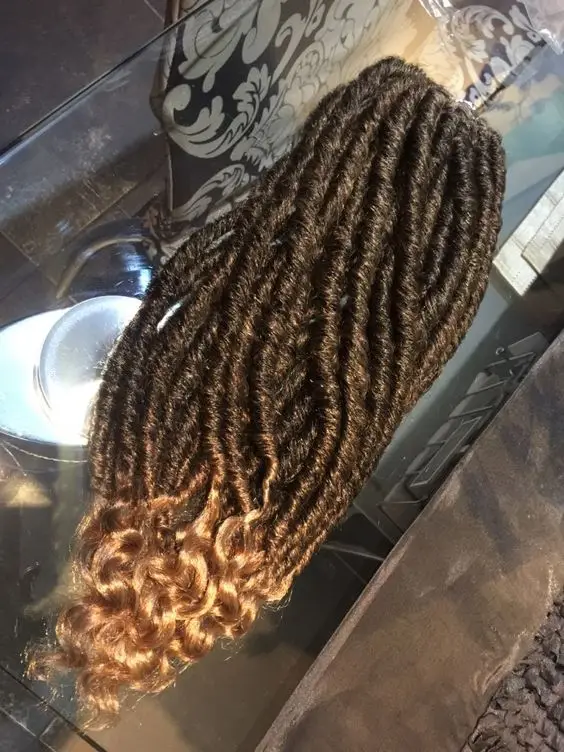 Extensiones de pelo trenzado Afro sintético, pelo de ganchillo de 14 a 18 pulgadas con diseño de diosa ombré, extensiones de pelo preestirado suave, venta al por mayor