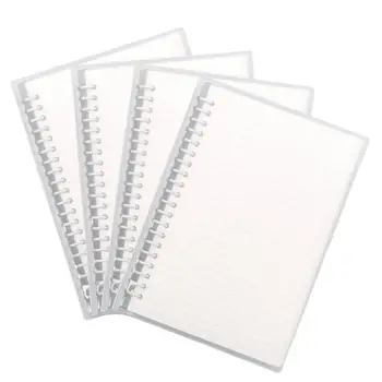

4pcs Transparent Frosted A5 Cover Notebooks Spiral Refillable Loose-leaf Notebooks Planner Stationery Notepads