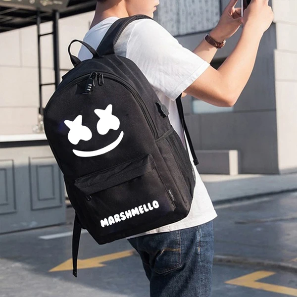 DJ Marshmellow школьная сумка для подростков, светящиеся для мальчиков и девочек, сумка для книг, повседневный студенческий рюкзак, школьные подарки для детей, обратно в колледж