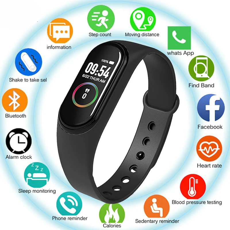 

M4 Smart band 4 Fitness Tracker Watch Sport bracelet Heart Rate Blood Pressure Smartband Monitor Health Wristband