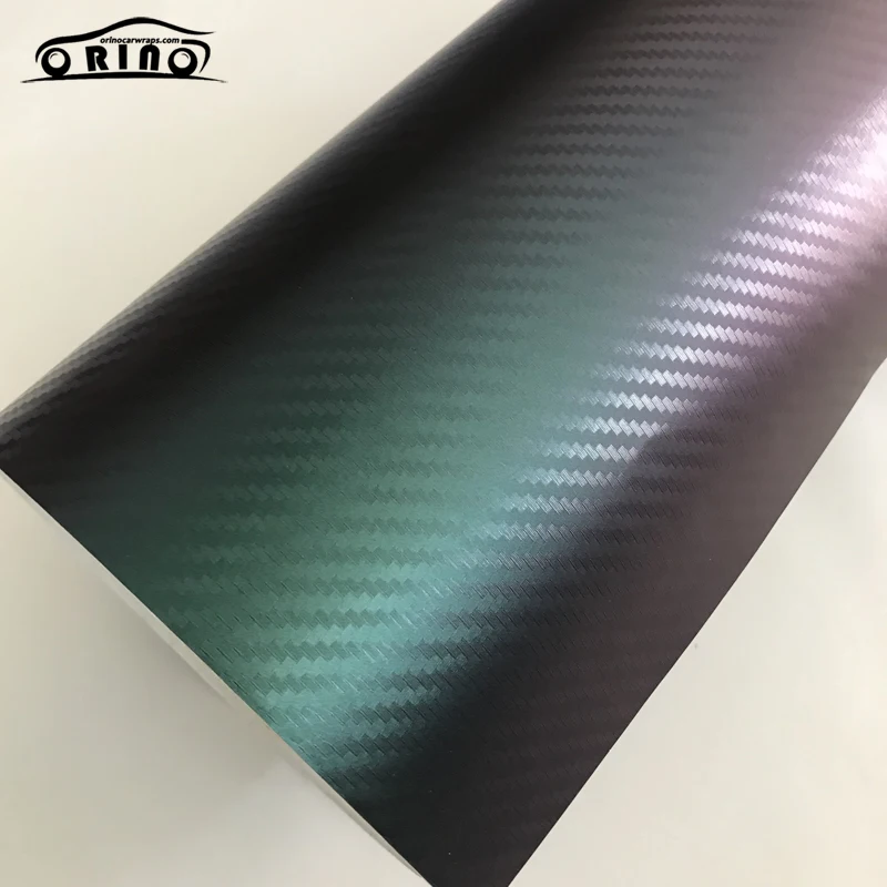 Green Purple Chameleon Carbon Vinyl Wrap Sticker-5