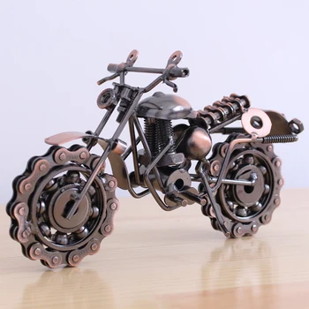 

Portable Table Ornament Motorcycle Model Motorbike Office Craft Retro Iron Classic Figurine Desktop Kids Toy Home Decor