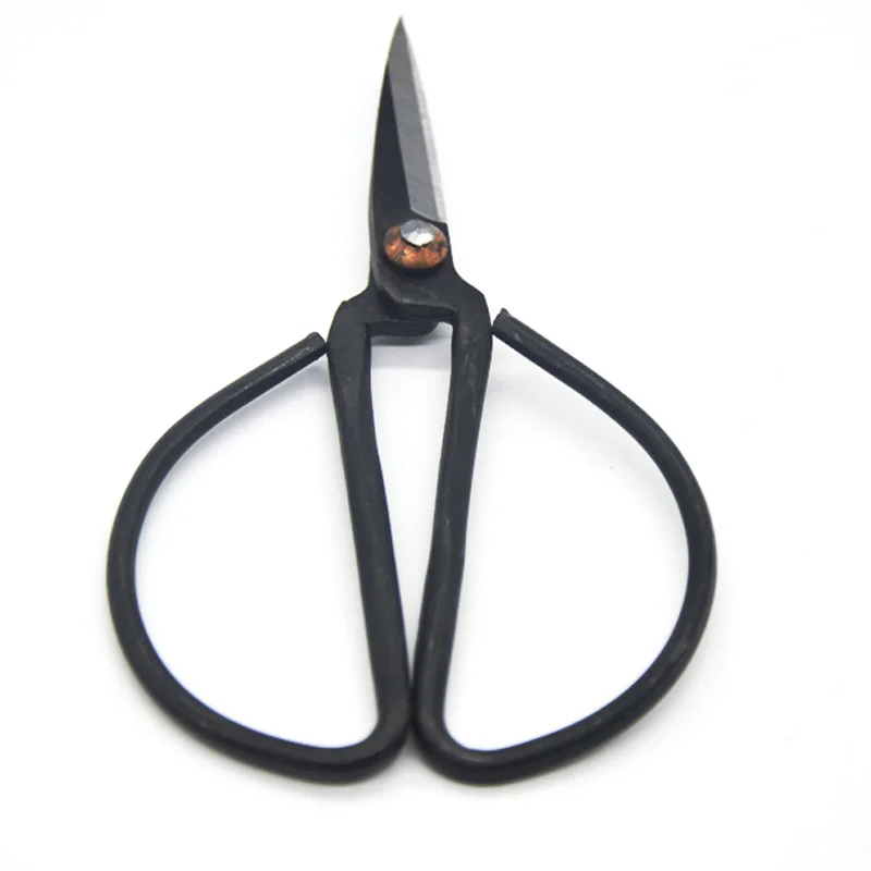 High Quality Durable 50pcs Lot Forged Carbon Steel Bonsai Scissors 121mm Copper Rivet Mini Household Antique Scissors 2