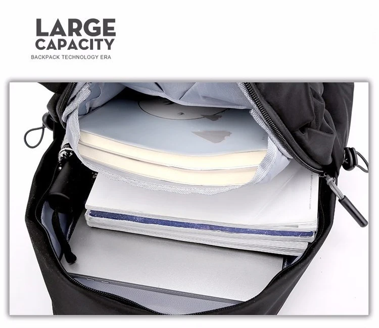 Мужской рюкзак с противоугонной сумкой, мужской рюкзак со складками в повседневном стиле, школьный рюкзак для подростков