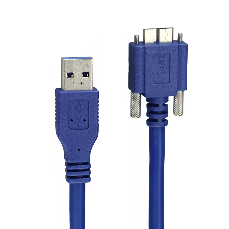 Micro USB3.0 кабель для передачи данных с винтовым замком USB3.0 интерфейс промышленная камера кабель для передачи данных фиксированный 0,5 м 1 м 1,8 м 3 м 5 м опционально