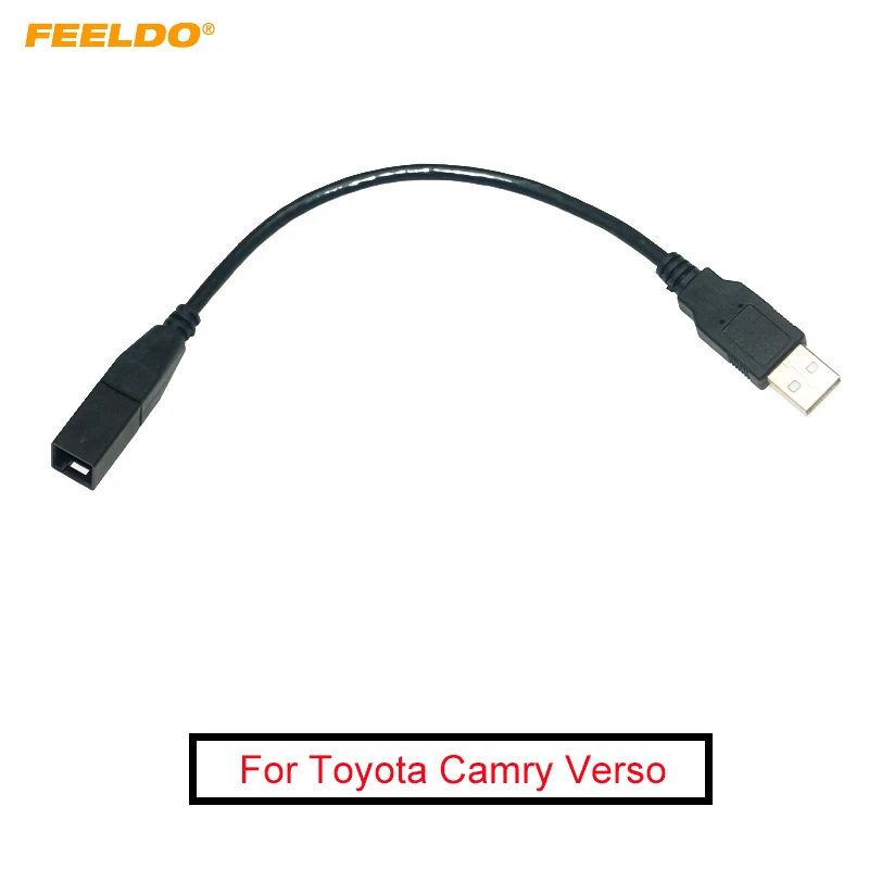 

FEELDO Car Radio 2.0 USB Port Wiring Cable Adapter for Toyota Camry Verso Mazda Lexus GS350 Audio USB Cable