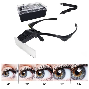 

Permanent Makeup Accesories MicrobaldingLED Magnifying Glass with 5 Lens Eyebrow Tattoo Tools for Master and Beginer
