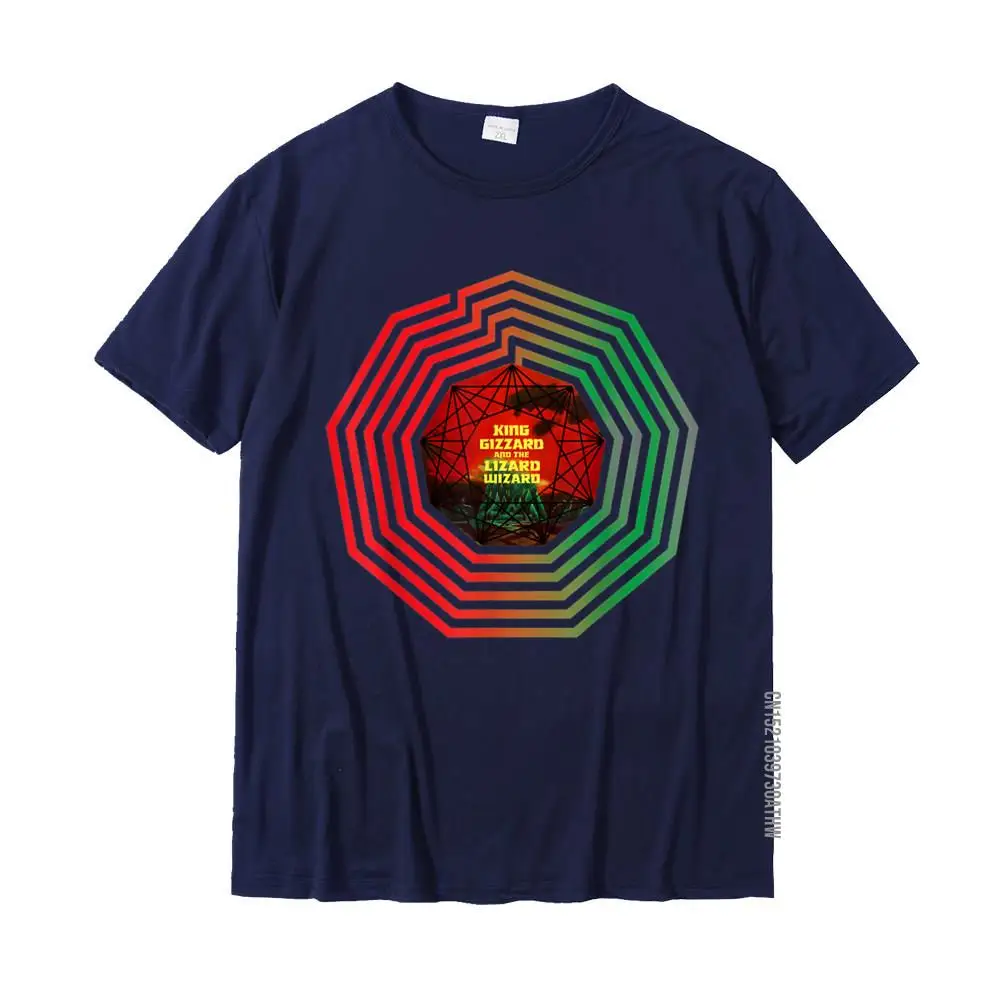 comfortable T Shirt Birthday Short Sleeve Newest Crew Neck 100% Cotton Tops & Tees Printed On T Shirt for Men Summer Fall King Funny Gizzard The Lizard Gift Wizard T-Shirt__MZ17926 navy