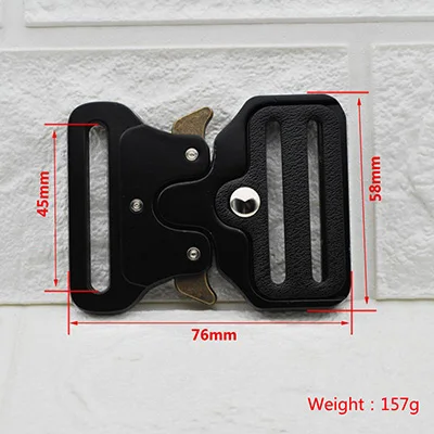 Black-45mm Meetee 1 шт./4 шт. ID25-50mm Пряжка из сплава Открытый тактический пояс ремень Регулировка пряжки DIY аксессуары для одежды YK032 - Цвет: Black-45mm