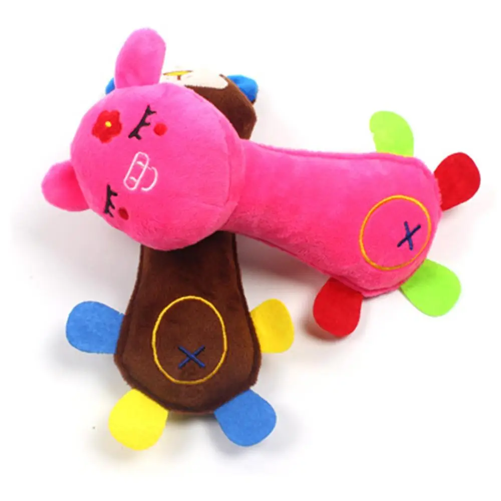 

Cute Pet Dog Cat Plush Squeak Sound Dog Toys Funny Fleece Durability Chew Molar Toy Fit for All Pets Monkey Deer Pig