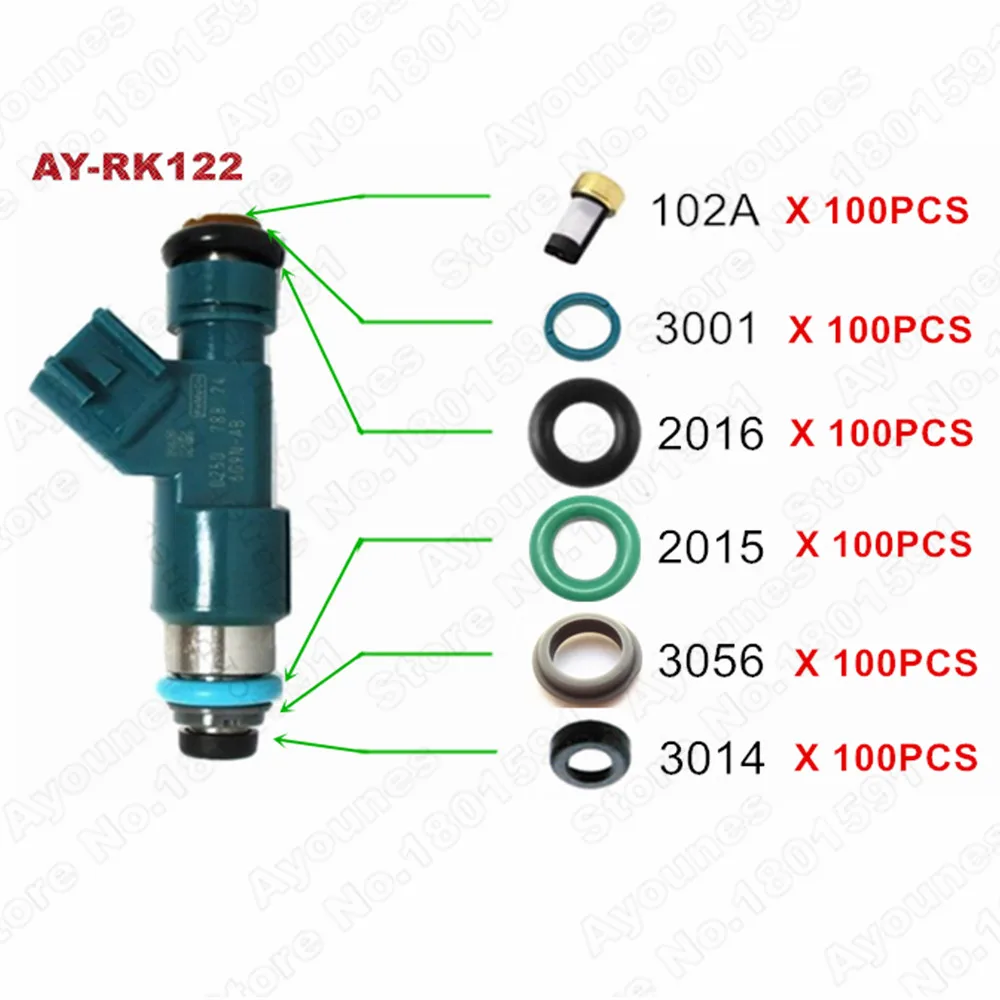 100sets 6G9N-AB ремонтные наборы деталей топливной форсунки для Volvo XC90 S80 30777501 2007-2013 (art.: 7add92bd8) - 7add92bd8