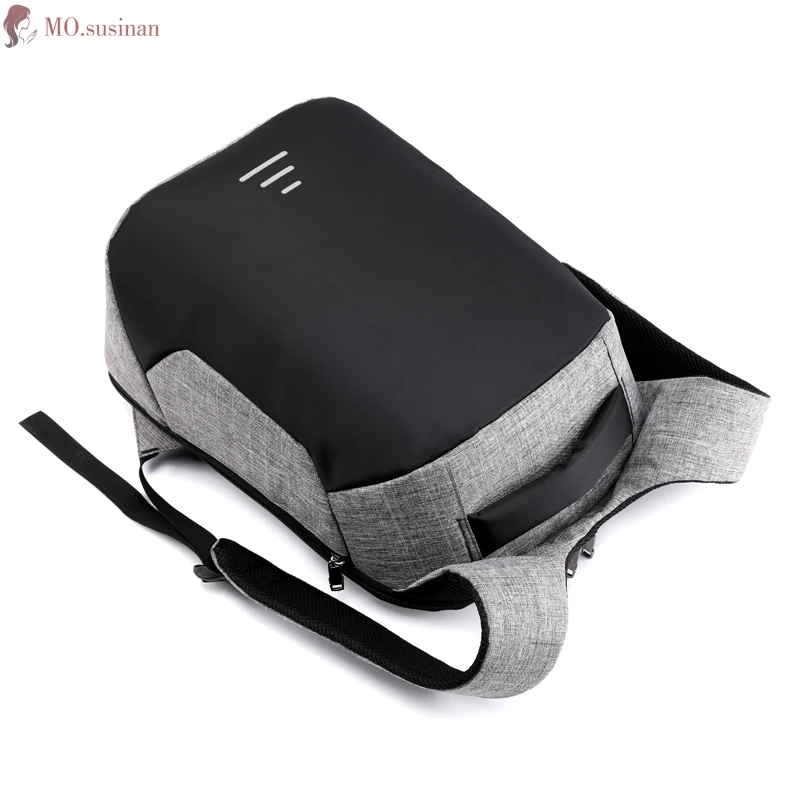 Мужской рюкзак для ноутбука школьный водонепроницаемый рюкзак из ткани Оксфорд Серый Бобби модный многофункциональный рюкзак для путешествий USB mochila