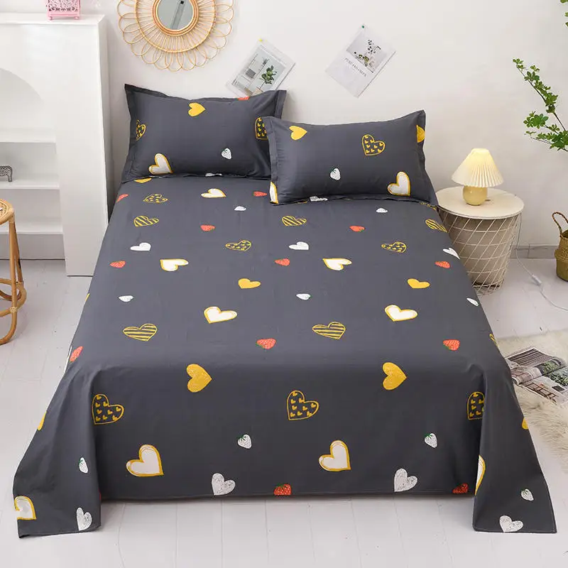 Famous Plain Dyed Flat Sheet Top Bed Sheets Single Size For Boys & Girls Bedroom 