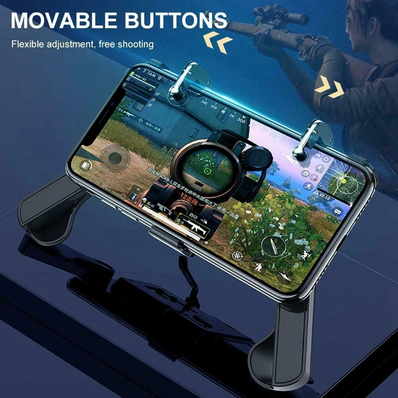 FULL-H8 геймпад PUBG Helper металлическая кнопка для игры Peace Elite игровой контроллер PUBG мобильный контроллер Джойстик Геймпад для IOS Android