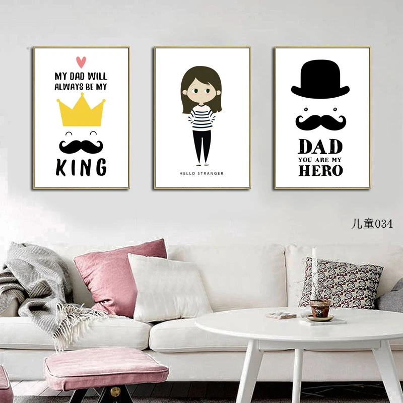 

Animal Children Decorate Living Room Home Oil Painting Wall Art Printing Poster Oil Painting Complete Picture Gift Cartoon