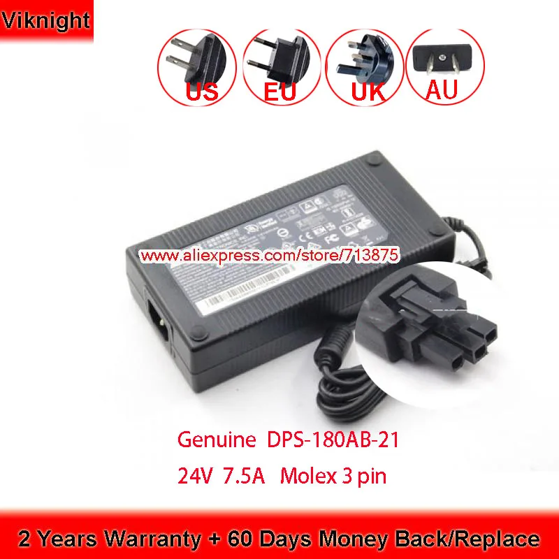 

Genuine Delta DPS-180AB-21 3AA0084000 24V 7.5A AC Adapter for TCxWave Model 6140-x4x & 6140x5x Families 3AC00544000