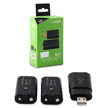

2PCS Rechargeable Battery+USB Charger Dock Kit For XBOX ONE Wireless Gamepad Controller Ni-MH Rechargeable Batteries