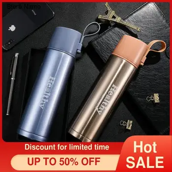 

Portable Portable Cup Vacuum 304 Stainless Steel Insulation Cup 500Ml Travel Outdoor Insulation Cup Hand Pressing Type lid