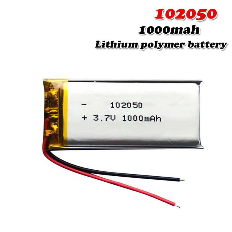 

1000mAh 3.7V 102050 Lithium Polymer Li-Po li ion Rechargeable Battery For MP3 MP4 MP5 GPS DVD tablet Bluetooth camera Lipo cell