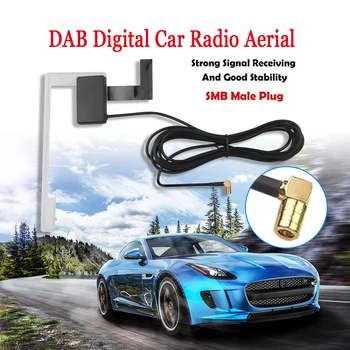 파이오니어 Kenwood JVC 소니 1pc 범용 DAB 디지털 자동차 라디오 안테나 공중 SMB 창 유리 마운트, 신호 부스터 내장