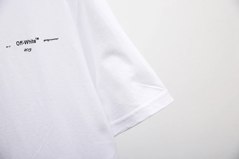 "99" граффити 19ss Off-White OW для мужчин/женщин унисекс модные парные модели влюбленных хлопковые повседневные футболки с коротким рукавом и круглым вырезом