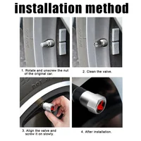 AUTCOAT 4Pcs/Set Tire Valve Caps, Premium Metal Rubber Seal Tire Valve Stem Caps, Dust Proof Covers Universal fit for Cars 6