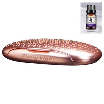 

Aromatic Diffuser With Rhinestone Odor Remove Home Office Metal Shell Long Lasting Air Freshener Essential Oil Car Perfume Seat