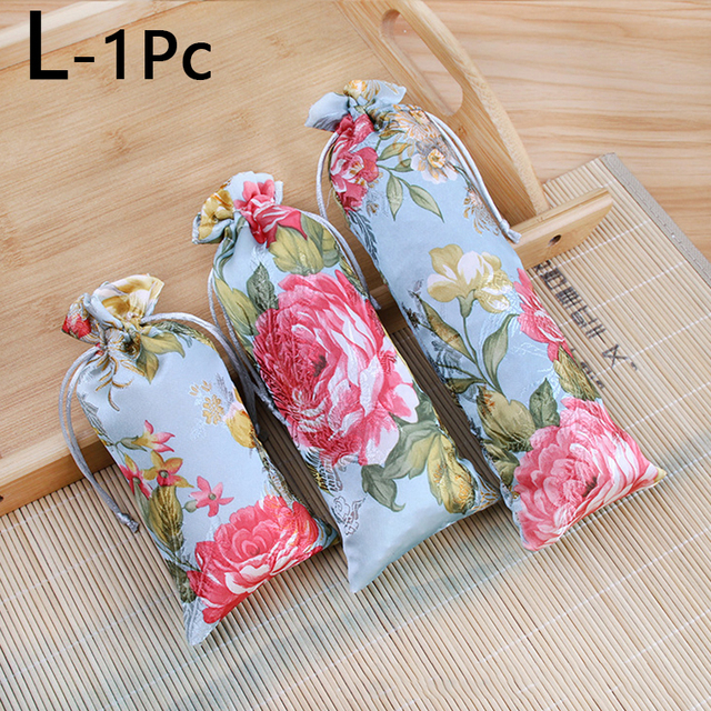 Embroidery Satin Drawstring Gift Bag Silk Jewelry Packaging Bags Christmas Wedding Gift Decor Pouches