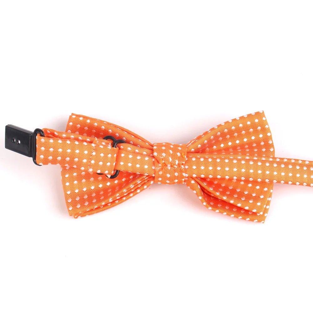 Dots Children Bowtie Fashion Neckwear Adjustable Unisex Bow Tie for Boy and Girl Polyester Pre-Tied bow tie